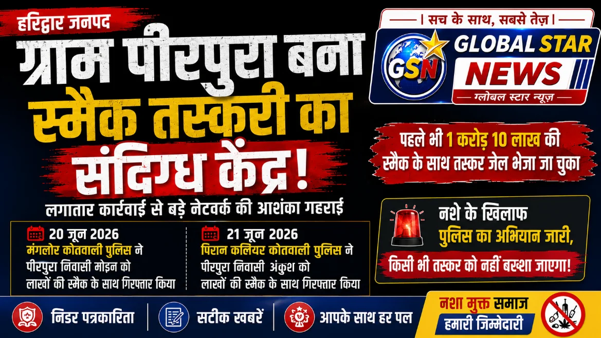 ग्राम पीरपुरा बना स्मैक तस्करी का संदिग्ध केंद्र, दो दिन में दो गिरफ्तारियां; पहले भी करोड़ों की स्मैक के साथ तस्कर जा चुका है जेल